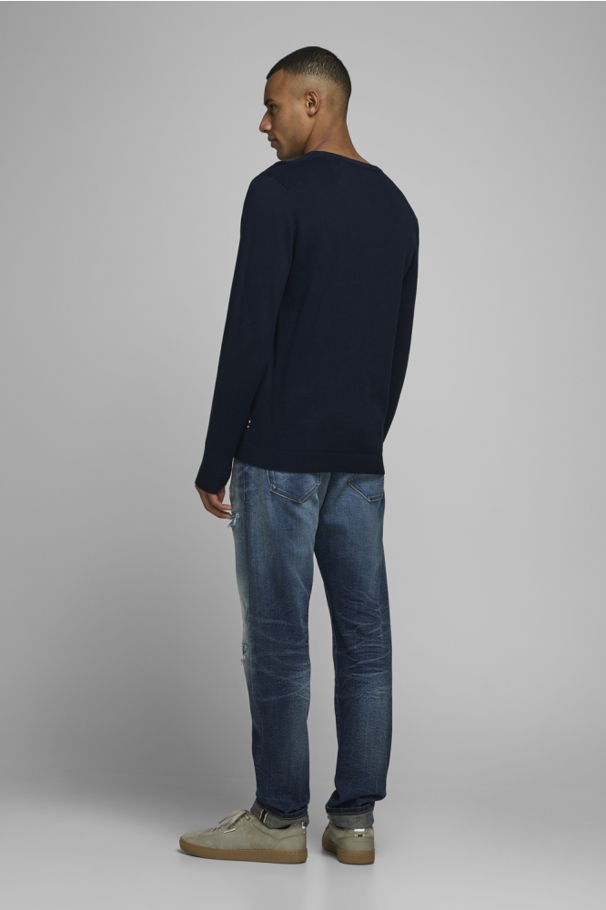 JJEBASIC KNIT V-NECK NOOS 12137194 Navy Blazer